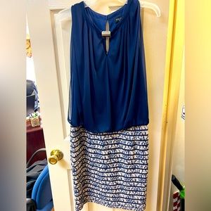 Perceptions New York dress. Brand new without tags. Never worn. Navy and cream